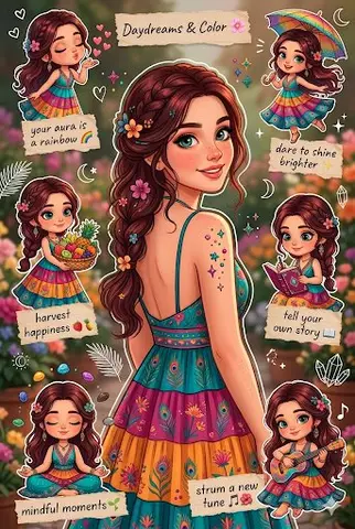 Boho-Chic Positive Vibes Sticker Sheet