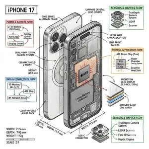 Technical Infographic Template for Objects