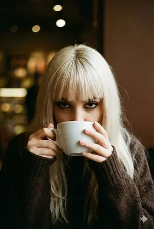 Cinematic Melancholic Cafe Portrait