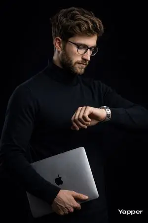 Cinematic Studio Portrait of Man with Watch