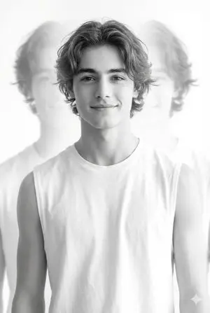 Black and White Multiple Exposure Portrait