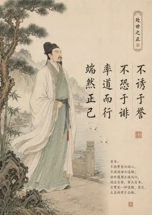 Traditional Chinese Gongbi Art with Quote
