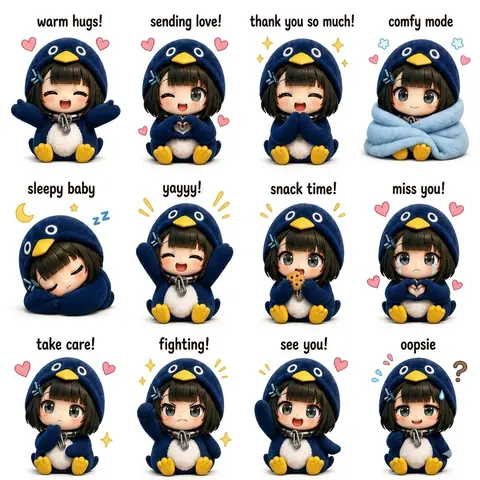 Kawaii Chibi Sticker Sheet