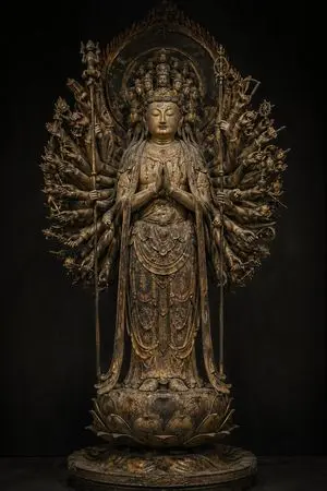 Traditional Japanese Buddhist Statue