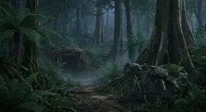 Ho Chi Minh Trail Vietnam War Scene Prompt