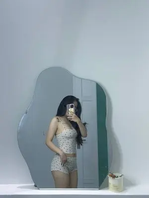 Cherry Print Camisole Mirror Selfie Prompt