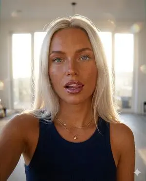 Sunkissed Glamour Tight Crop Selfie at Golden Hour