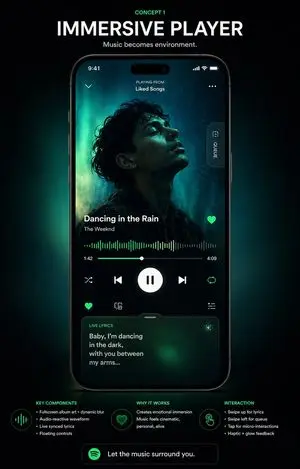 Immersive Music Player UI Poster