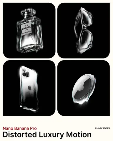 {{user Customization.product Description}} Avant Garde Luxury Product Photography, Abstract Distortion, Dreamlike Etherealism,