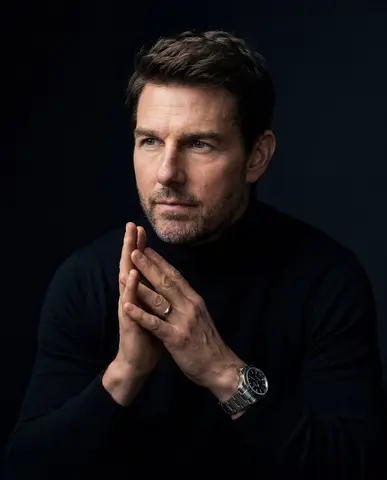A hyper-realistic cinematic portrait of a man with short