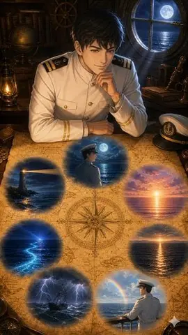 Moonlit Naval Officer Map Visions