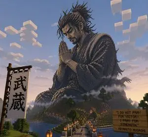 Minecraft Statue of Musashi