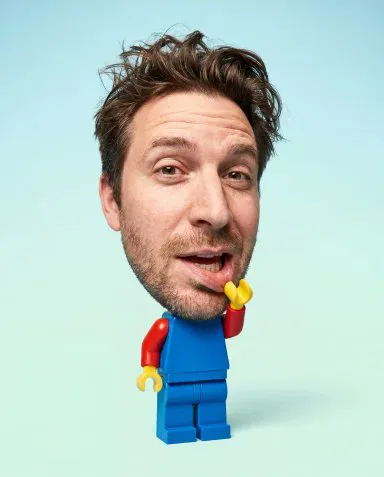 Surreal LEGO Minifigure Human Portrait