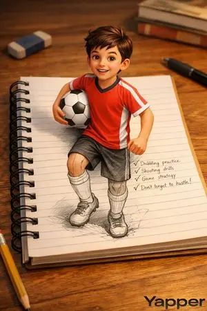Creative 3D Illusion Artwork of a Boy Stepping Out of a Notebook
