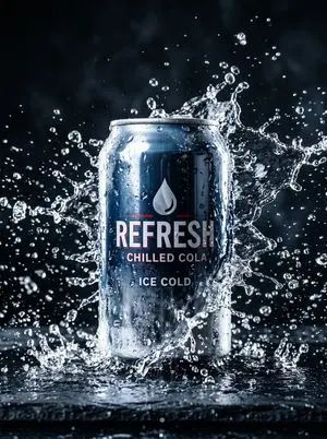 Ice-Cold Cola Splash Ad