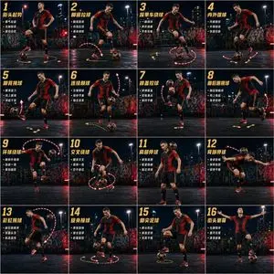 Freestyle Football 16-Step Action Poster
