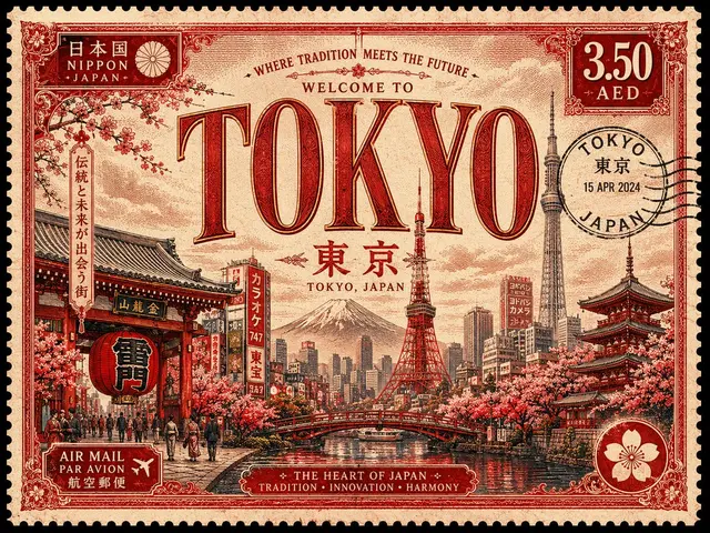 Vintage Travel Postage Stamp