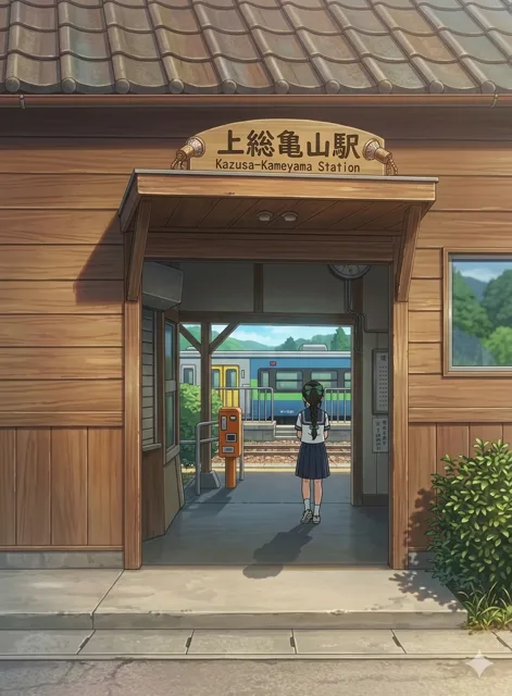 YouTube Thumbnail - Anime Railway Station Transformation