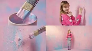 Cinematic 4-Cut Video Prompt of Woman Painting