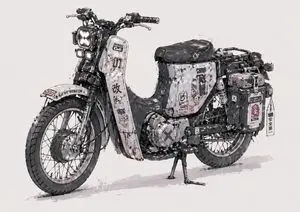 Weathered Custom Cub Concept Bike