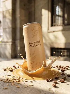 Premium Beverage Product Photography: Golden Peach Fizz