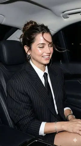 Paparazzi Flash Portrait in Luxury Car