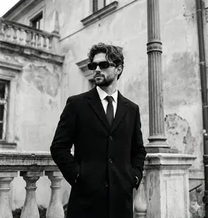 Monochromatic Editorial Portrait of a Stylish Man