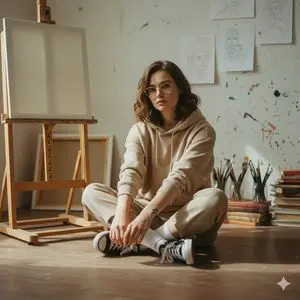 Soft Art-School Aesthetic Candid Portrait