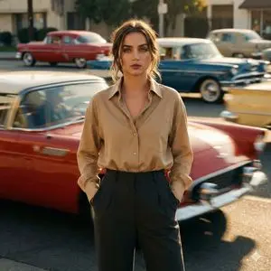 Cinematic Fashion Photo with Motion Blur Prompt