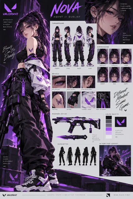 Comic / Storyboard - VALORANT Agent Concept Reference Sheet