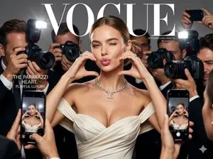 Vogue Cover Fashion Portrait with Face Reference