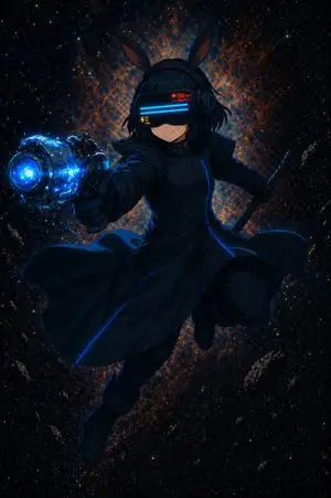 Cyber Bunny Visor Space Warrior