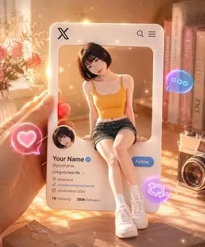 3D Social Media Profile Card