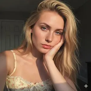 Golden Hour Freckled Portrait Selfie Prompt