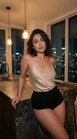 Low-Light Kitchen Portrait (Persian/Middle Eastern)
