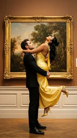 Cinematic Fine Art Couple Portrait with Reference Image Locking