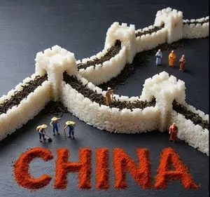 Food Art Diorama of the Great Wall of China Prompt
