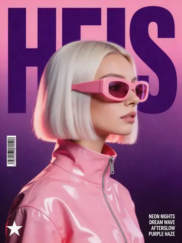 A stylized, retro-futuristic music poster in a synthwave aesthetic