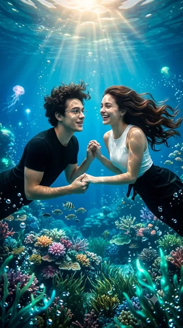 Underwater Fantasy Romance Portrait