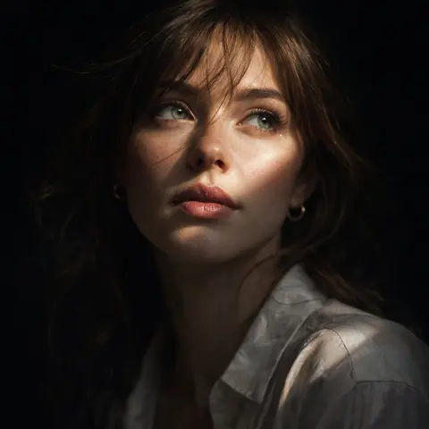 Hyper-realistic cinematic Create an 8k close-up portrait of a
