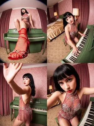 Vintage Glamour Piano Series Collage Prompt