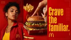 Triptych Fast-Food Ad Poster