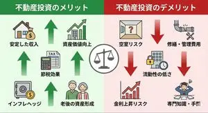 Pros and cons of real estate investment infographic