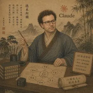 Ancient Scholar AI Safety Poster