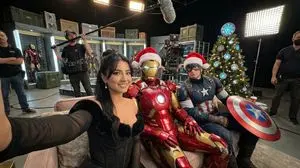 Ultra-Photoreal BTS Superhero Selfie