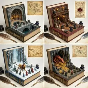 Magical Book Visualization Grid