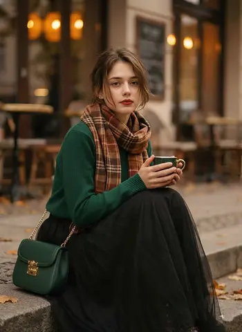 "imagegenerationprompt": "Aesthetic 1970s-inspired fashion portrait of a stylish young