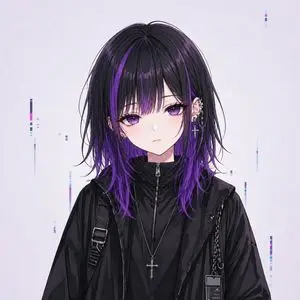 Goth Streetwear Anime Icon Portrait