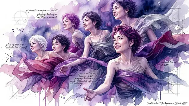 Atmospheric Watercolor AI Illustration