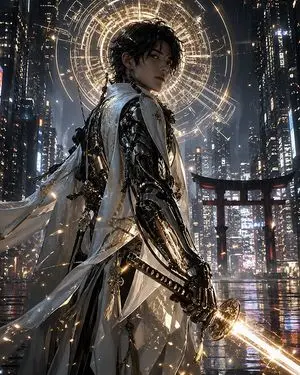 Cyberpunk Izanagi Divine Warrior